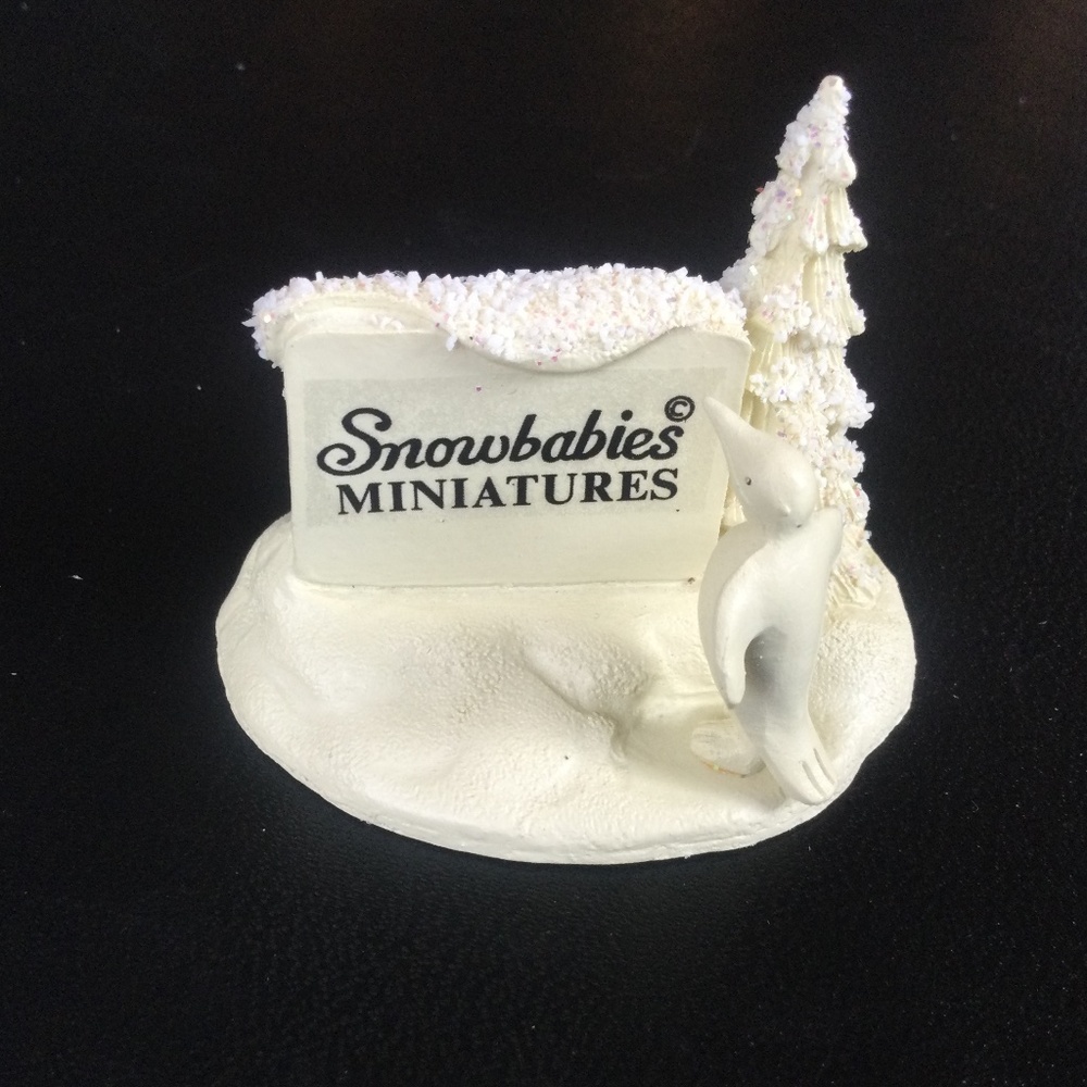Vintage Snowbabies Miniatures “Snowbabies Sign”